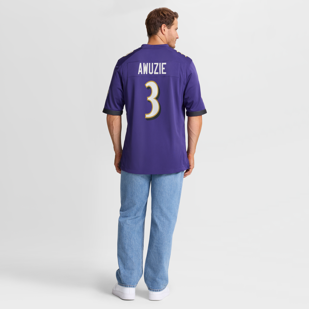 Baltimore Ravens Chidobe Awuzie Purple Team Game Jersey | NFL Football Jersey