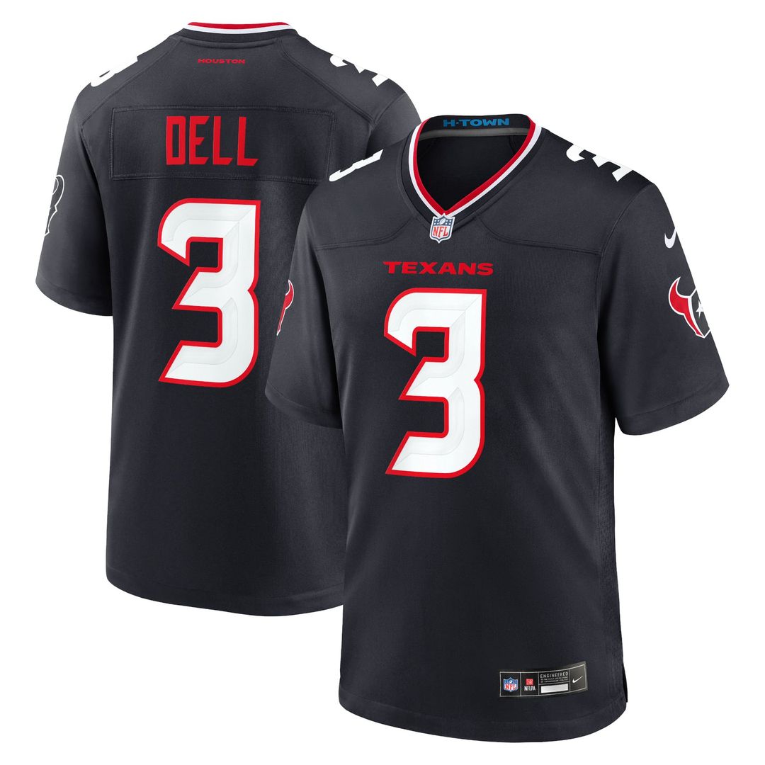Houston Texans Tank Dell White Game Jersey | NFL Football Jersey