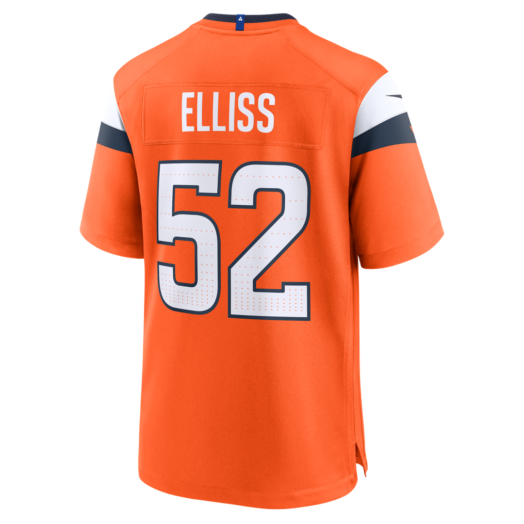 Denver Broncos Jonah Elliss Orange Team Game Jersey | NFL Football Jersey
