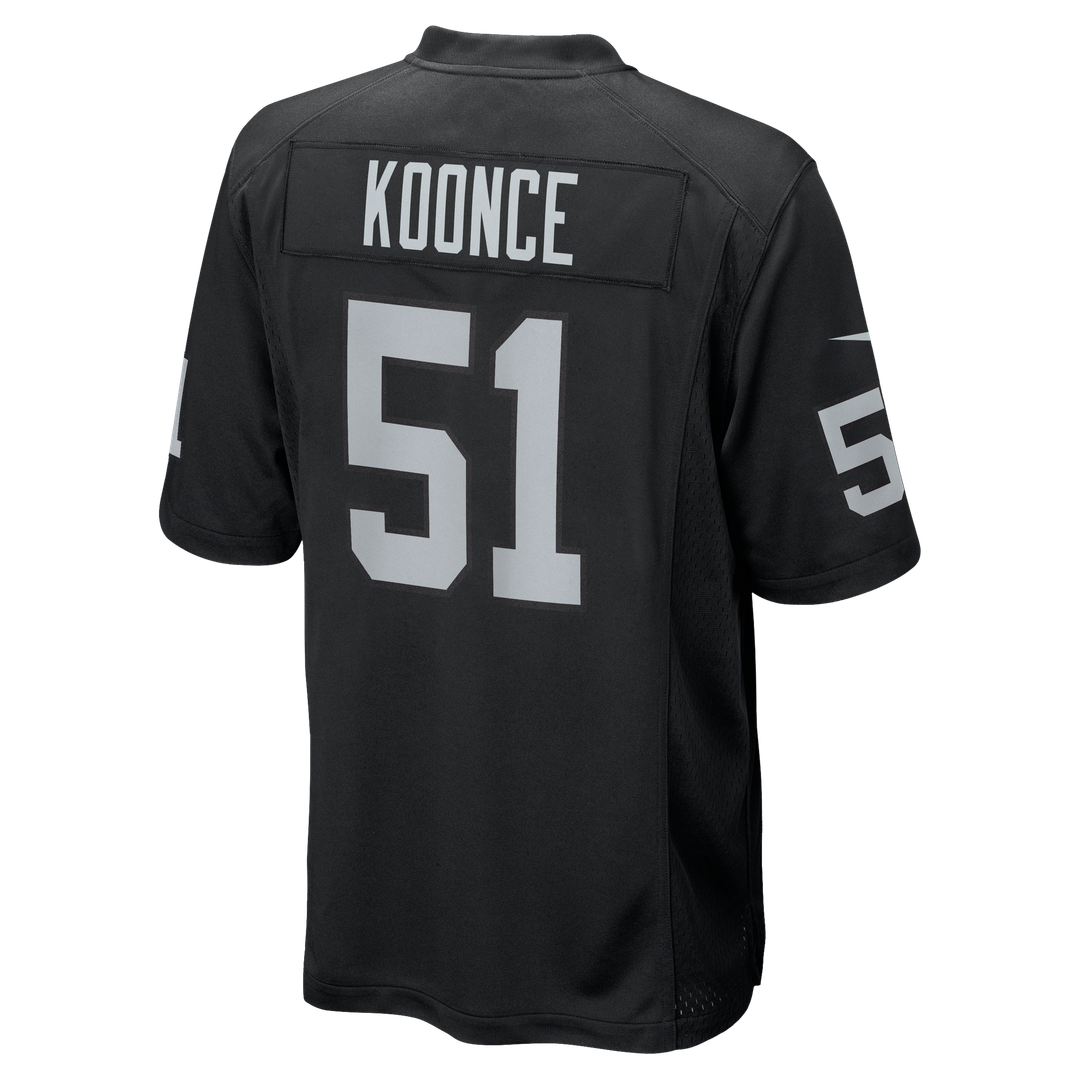 Las Vegas Raiders Malcolm Koonce Black Game Jersey | NFL Football Jersey