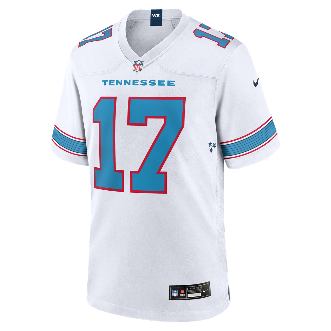 Tennessee Titans Chimere Dike White Game Jersey | NFL Football Jersey