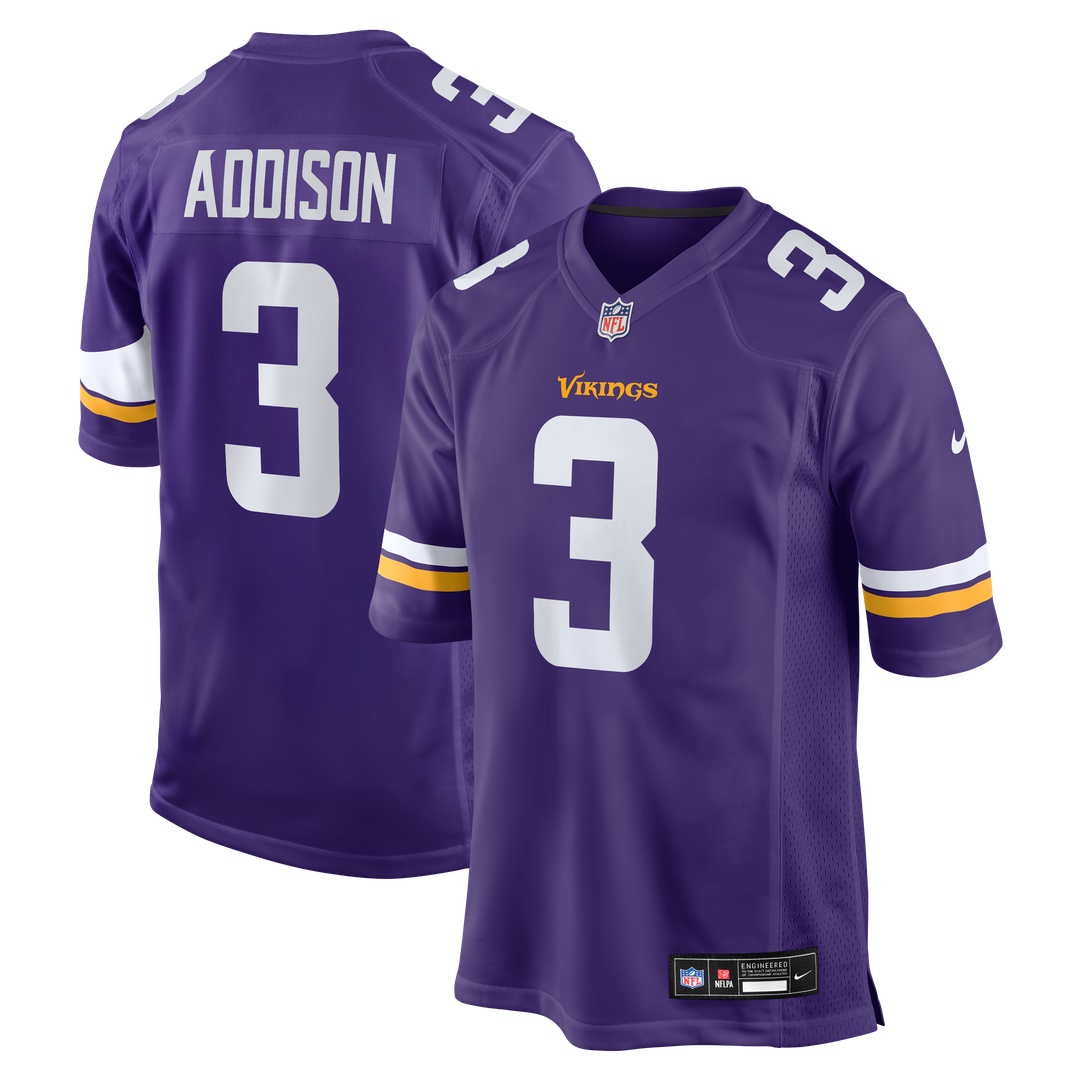 Minnesota Vikings Addison White Alternate Game Player Jersey | NFL Football Jersey