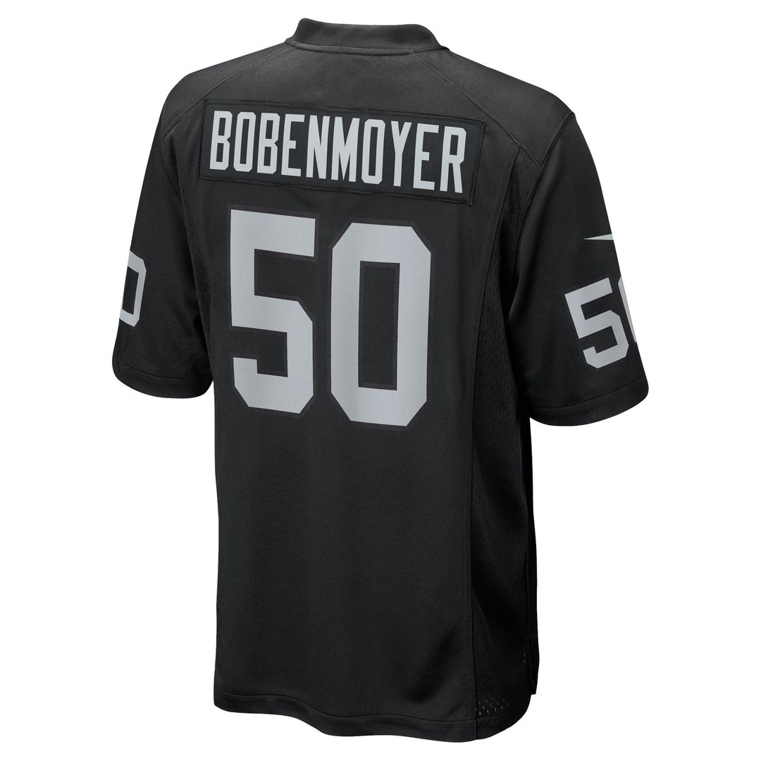 Las Vegas Raiders Jacob Bobenmoyer Black Game Player Jersey | NFL Football Jersey
