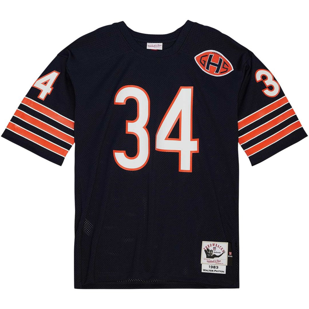 Chicago Bears 1985 Walter Payton White Authentic Throwback Retired Player Jersey | NFL Football Jersey