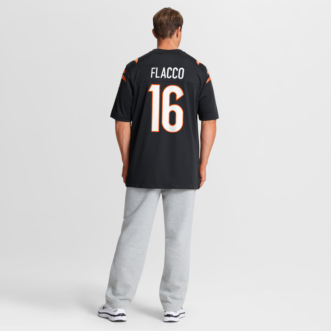 Cincinnati Bengals Joe Flacco Black Team Game Jersey | NFL Football Jersey