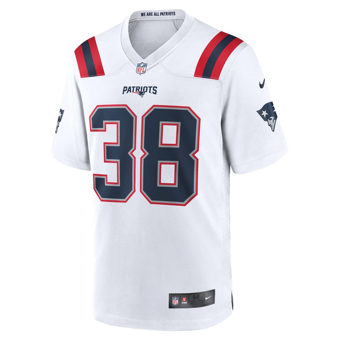 New England Patriots Rhamondre Stevenson White Game Player Jersey | NFL Football Jersey