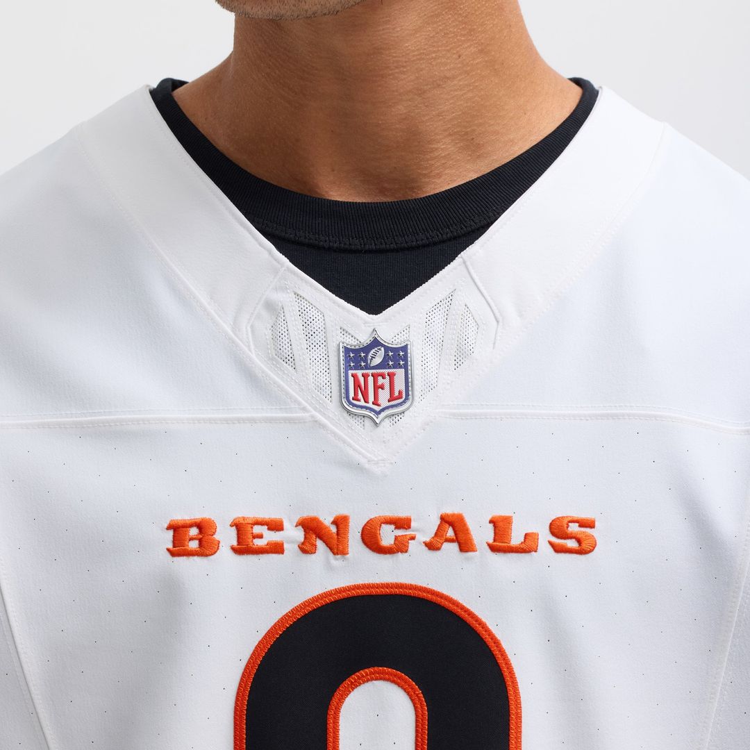 Cincinnati Bengals Joe Burrow White Vapor F.U.S.E. Elite Jersey | NFL Football Jersey