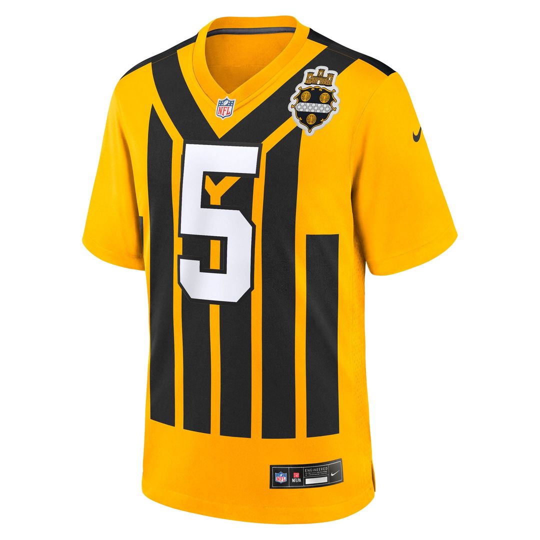 Pittsburgh Steelers Jalen Ramsey Gold Alternate 1933 Throwback Game Jersey | NFL Football Jersey