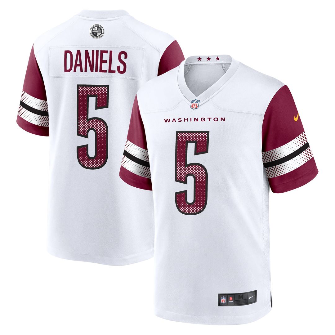 Washington Commanders Jayden Daniels White Player Game Jersey | NFL Football Jersey