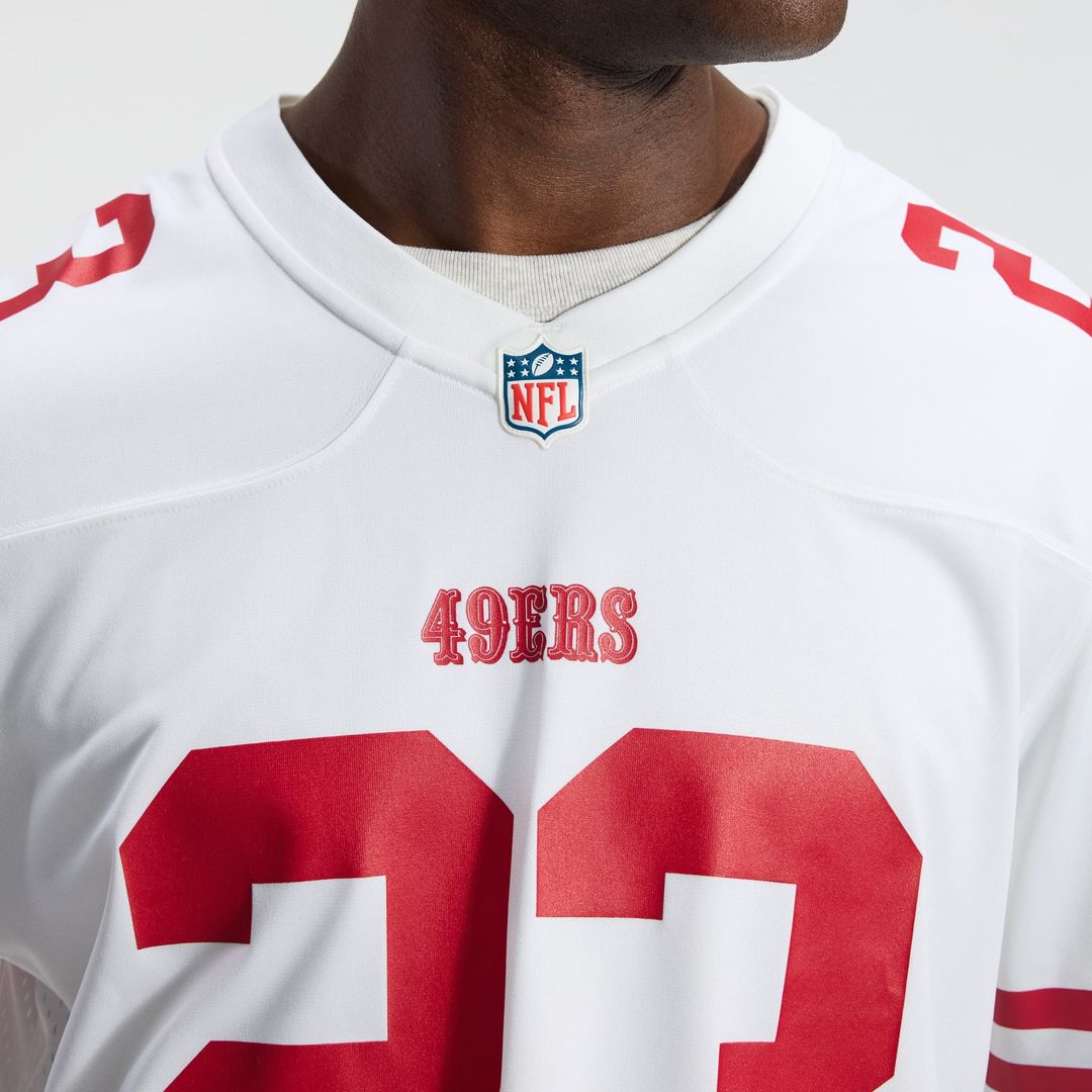 San Francisco 49ers Christian McCaffrey Scarlet Game Player Jersey | NFL Football Jersey