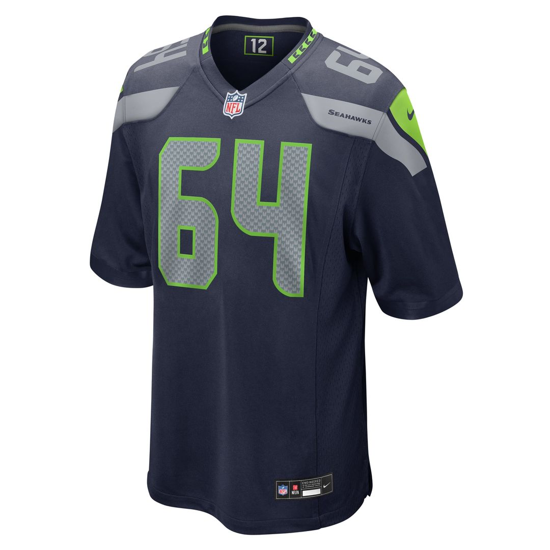 Seattle Seahawks Christian Haynes College Navy Game Jersey | NFL Football Jersey