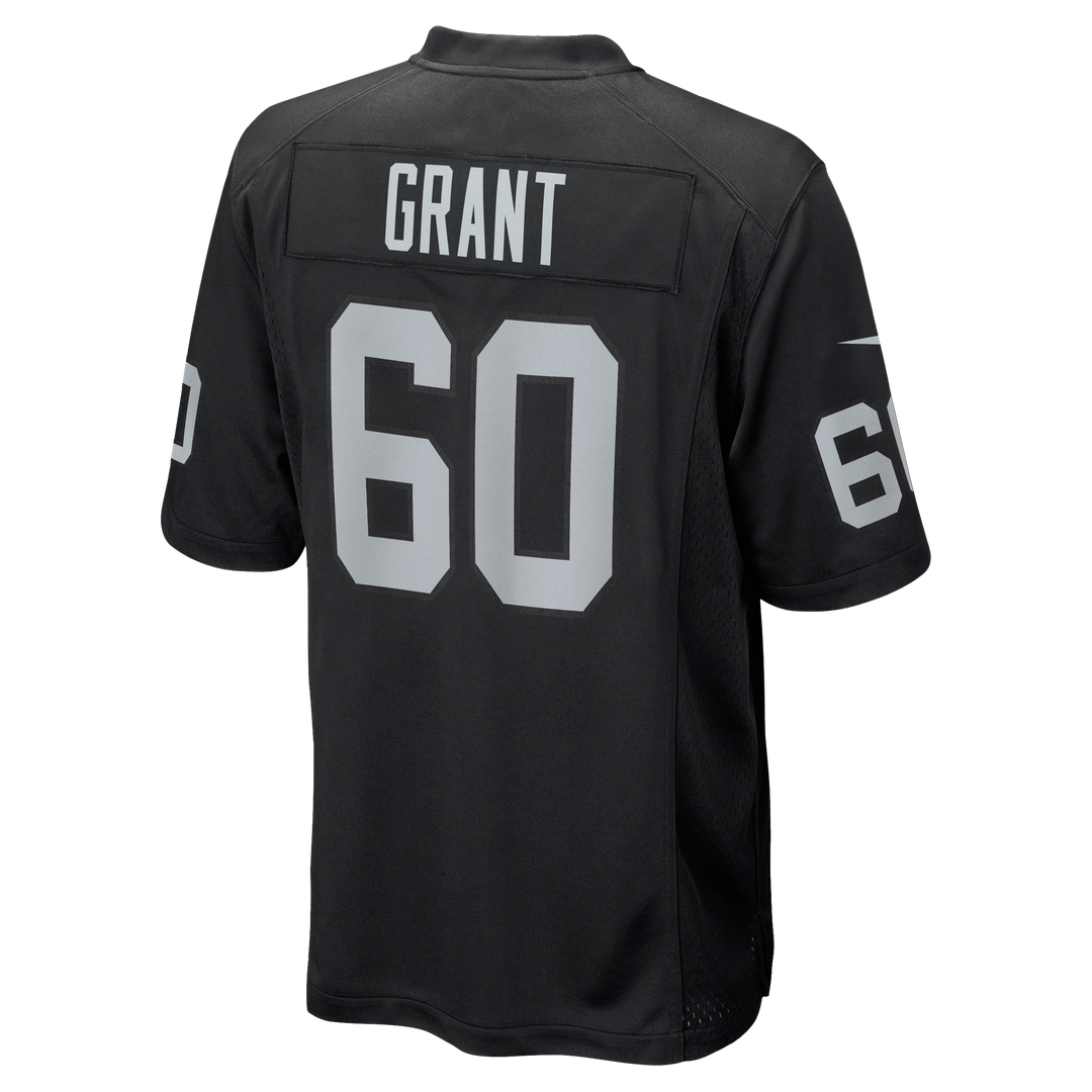 Las Vegas Raiders Charles Grant Black Team Game Jersey | NFL Football Jersey