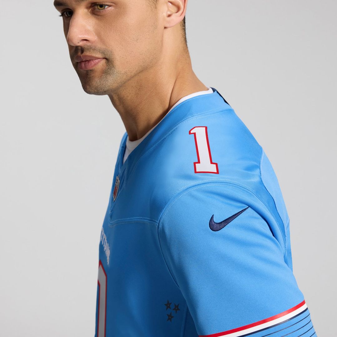 Tennessee Titans Cameron Ward Light Blue Team Vapor F.U.S.E. Stitched Limited Jersey | NFL Football Jersey