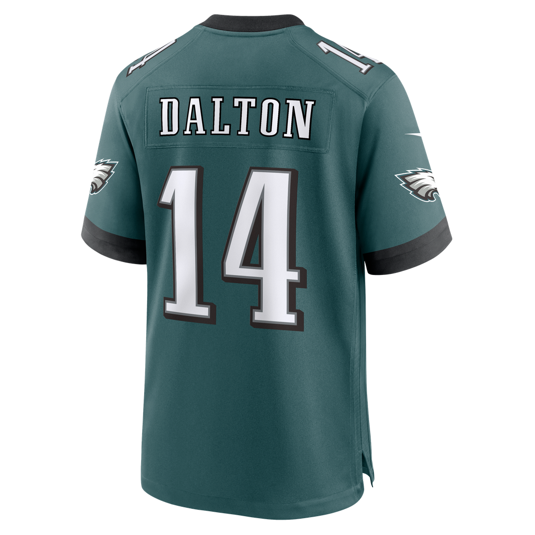 Philadelphia Eagles Andy Dalton Midnight Green Team Game Jersey | NFL Football Jersey