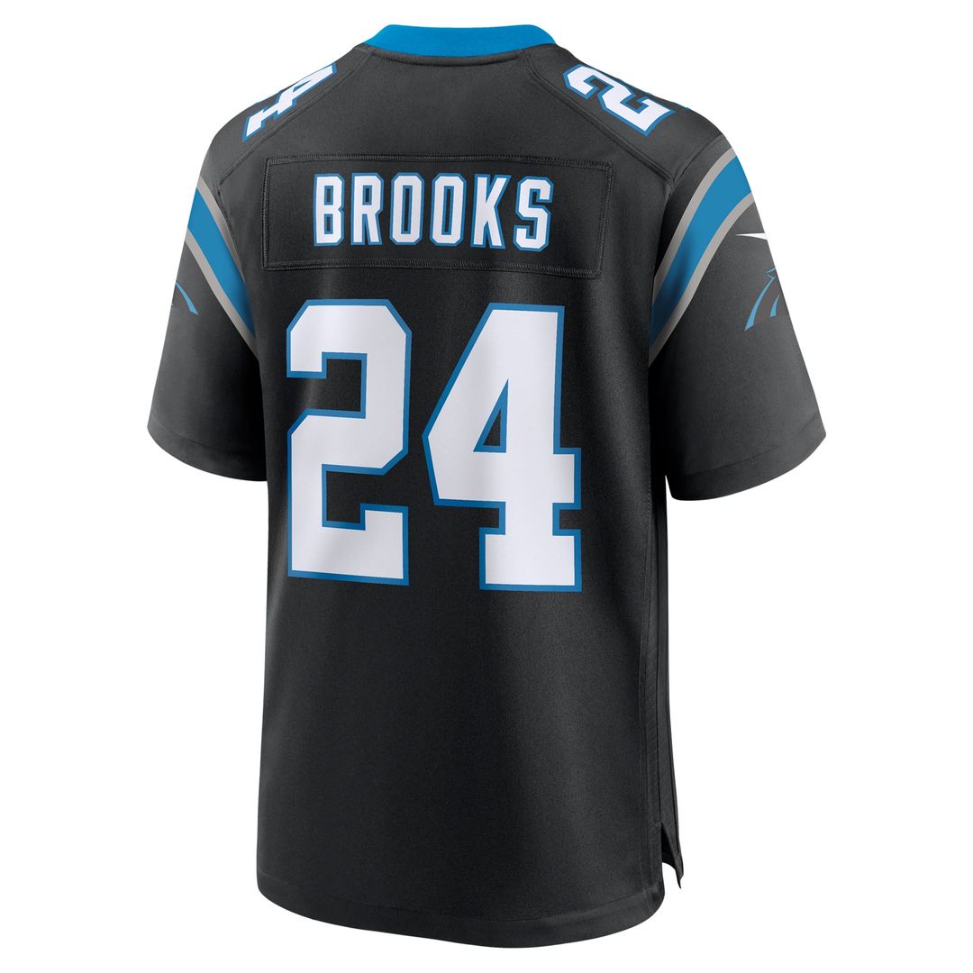 Carolina Panthers Jonathon Brooks Black Game Jersey | NFL Football Jersey