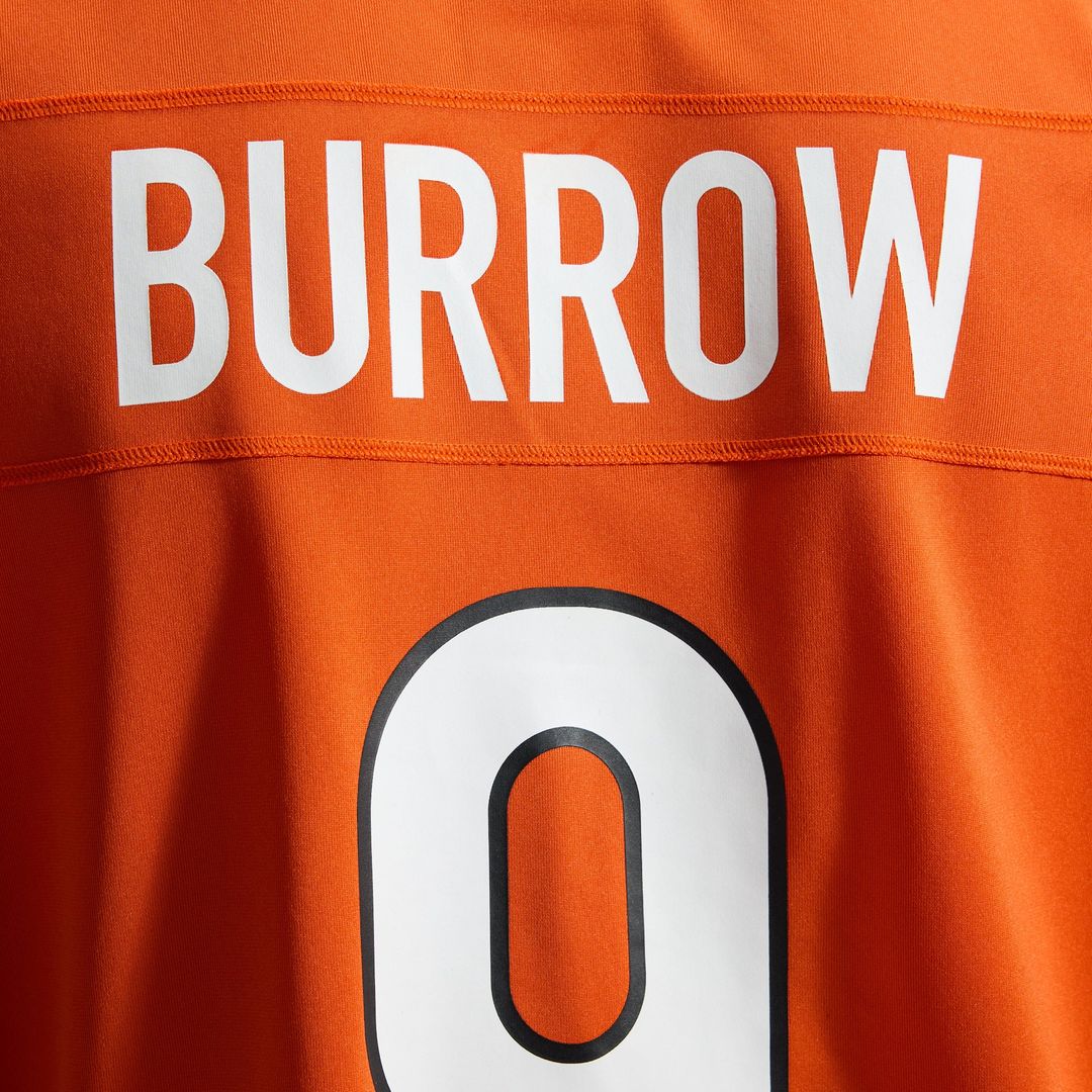 Cincinnati Bengals Joe Burrow Orange Alternate Game Jersey | NFL Football Jersey