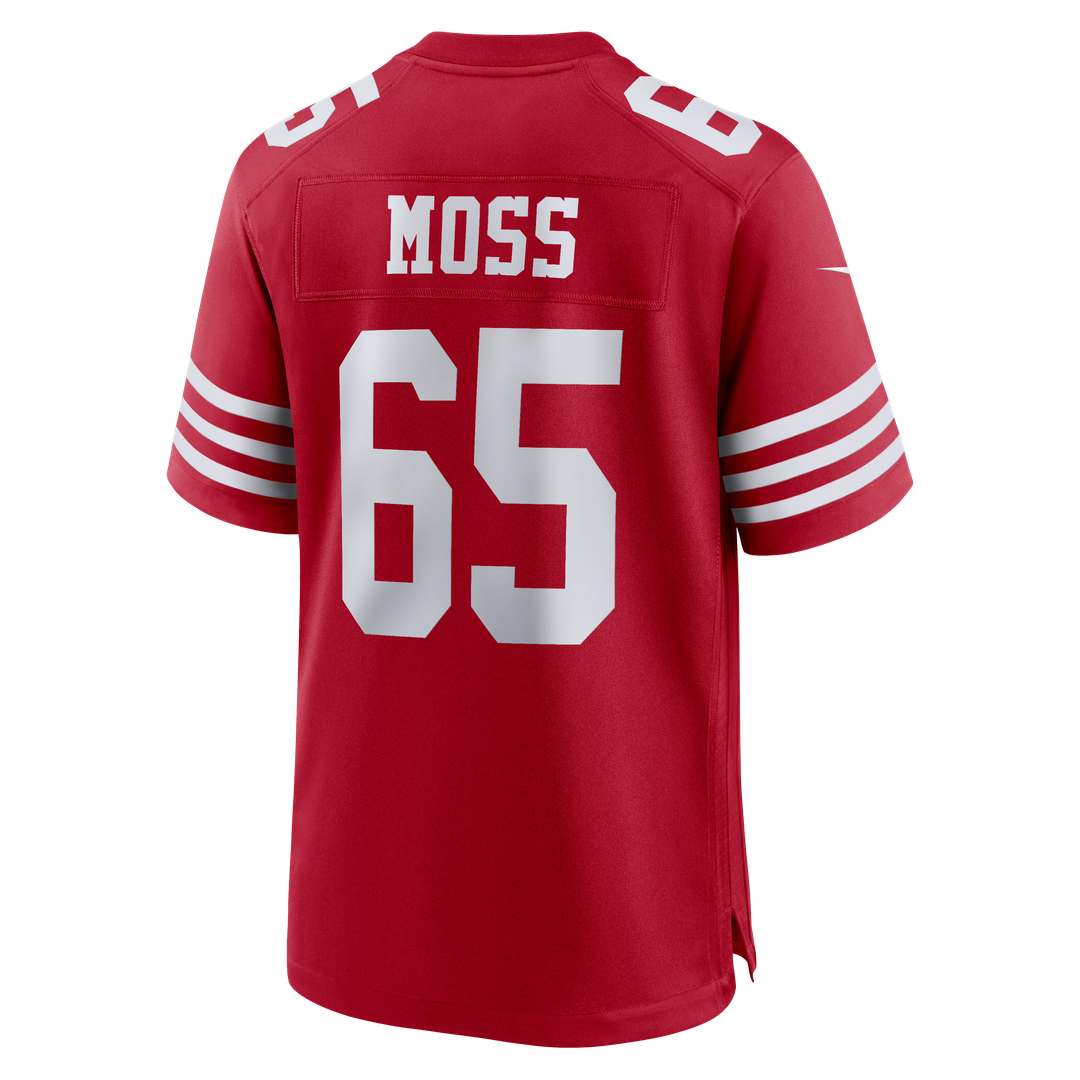 San Francisco 49ers Drew Moss Scarlet Team Game Jersey | NFL Football Jersey