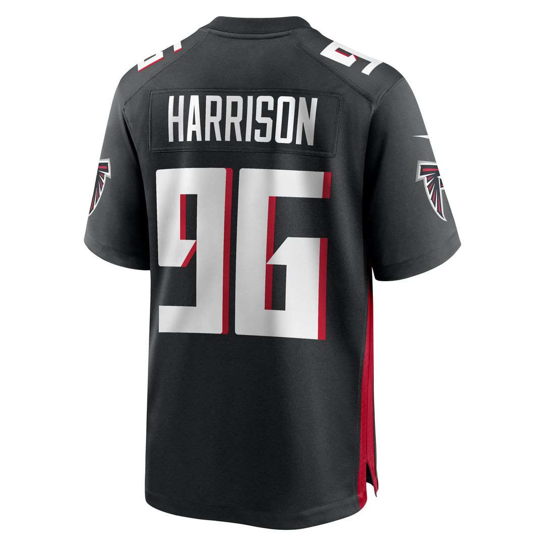Atlanta Falcons Zach Harrison Black Team Game Jersey | NFL Football Jersey