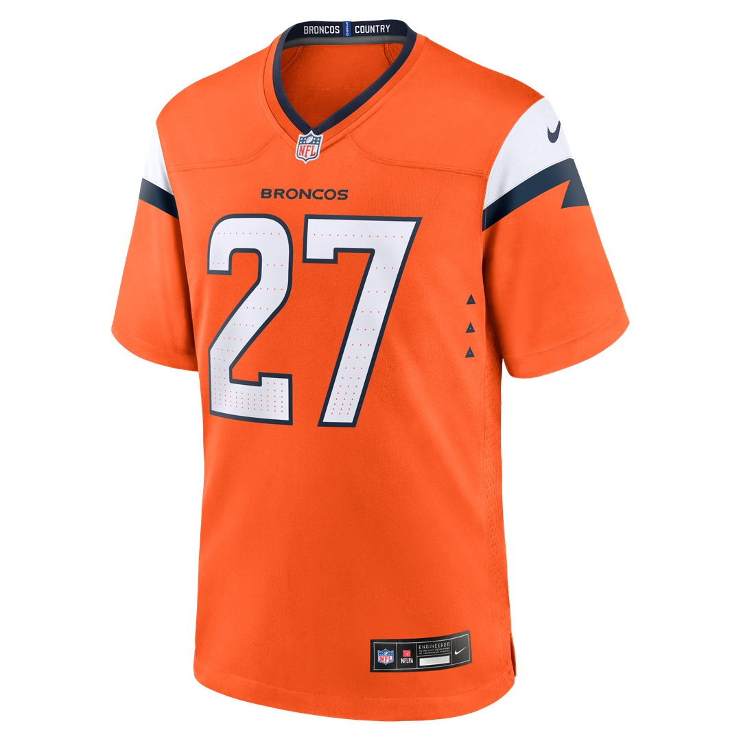 Denver Broncos J.K. Dobbins Orange Team Game Jersey | NFL Football Jersey