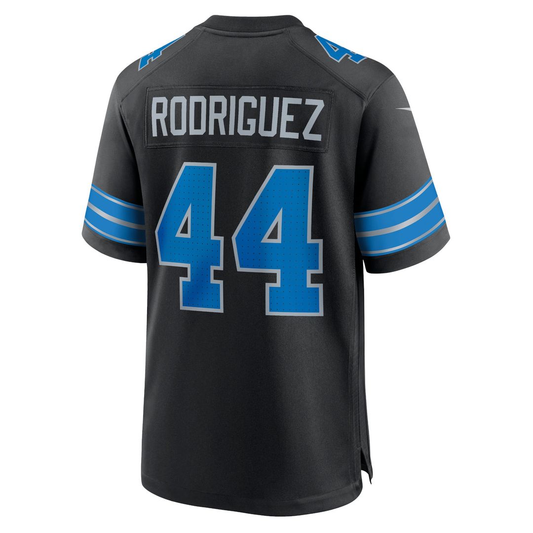 Detroit Lions Malcolm Rodriguez Black 2nd Alternate Game Jersey | NFL Football Jersey