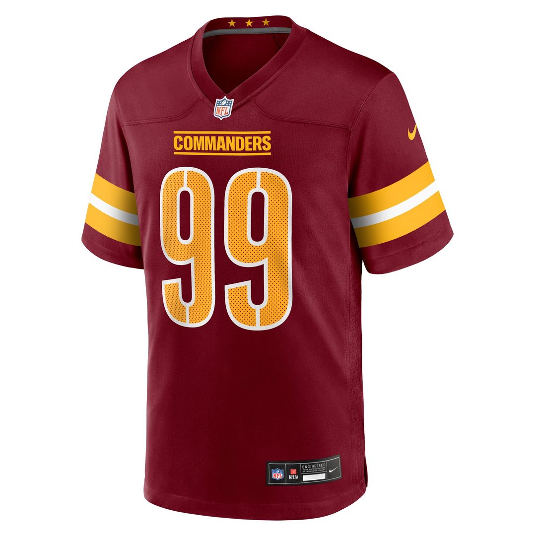Washington Commanders Javon Kinlaw Burgundy Team Game Jersey | NFL Football Jersey