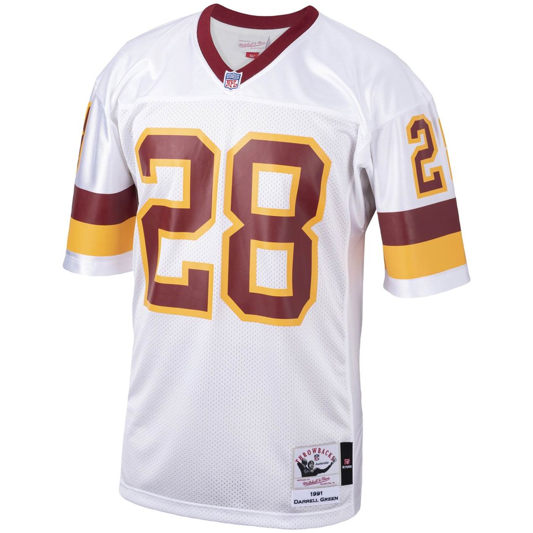 Washington Football Team 1991 Darrell Green White Authentic Throwback Retired Player Jersey | NFL Football Jersey