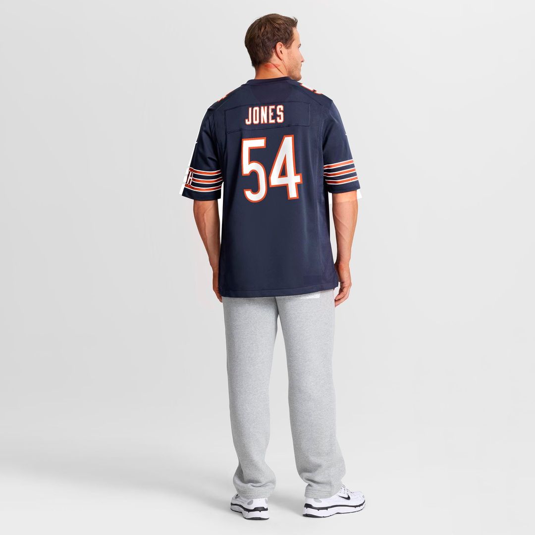Chicago Bears Logan Jones Navy Team Game Jersey | NFL Football Jersey