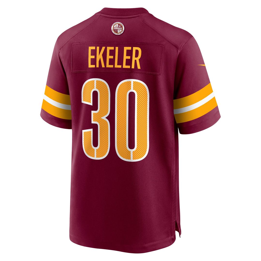 Washington Commanders Austin Ekeler Burgundy Game Player Jersey | NFL Football Jersey