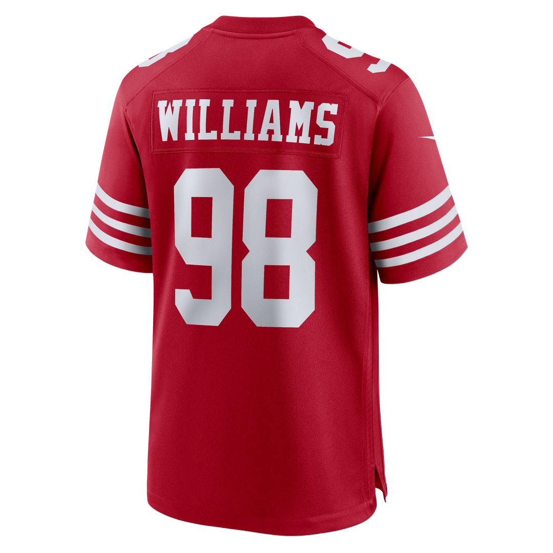 San Francisco 49ers Mykel Williams Scarlet Team Game Jersey | NFL Football Jersey