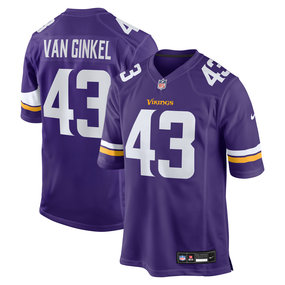 Minnesota Vikings Andrew Van Ginkel White Alternate Game Jersey | NFL Football Jersey