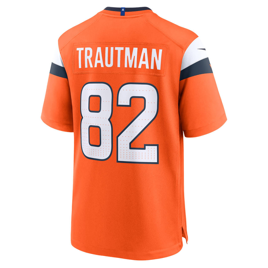 Denver Broncos Adam Trautman Orange Team Game Jersey | NFL Football Jersey
