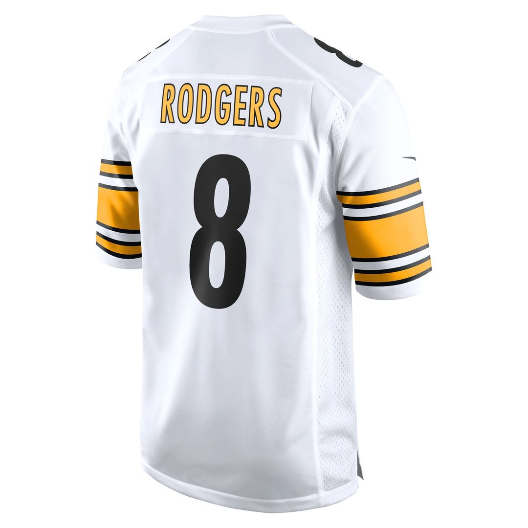 Pittsburgh Steelers Aaron Rodgers White Game Jersey | NFL Football Jersey