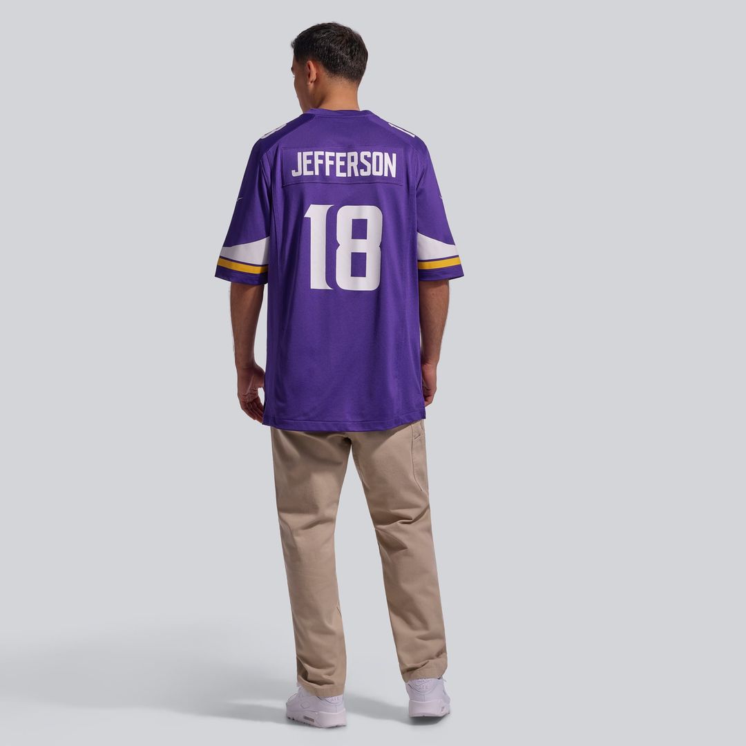 Minnesota Vikings Justin Jefferson Purple Player Game Jersey | NFL Football Jersey