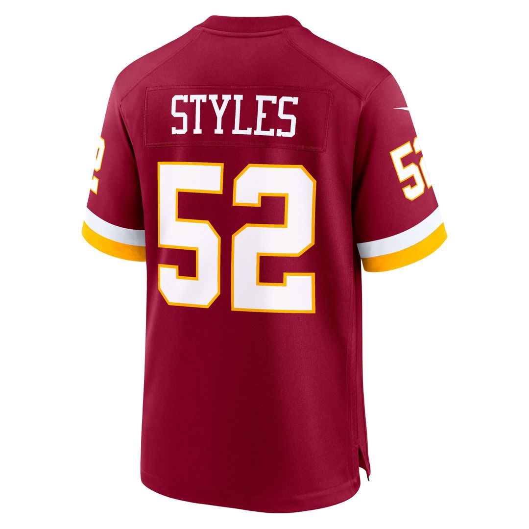 Washington Commanders Sonny Styles Burgundy Team Game Jersey | NFL Football Jersey