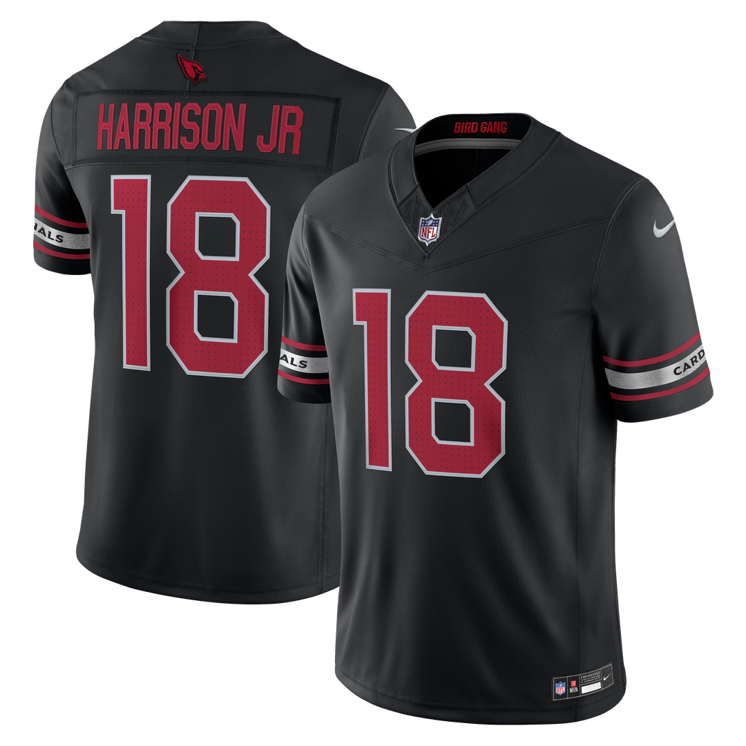 Arizona Cardinals Marvin Harrison Jr. Black Alternate Vapor F.U.S.E. Stitched Limited Jersey | NFL Football Jersey