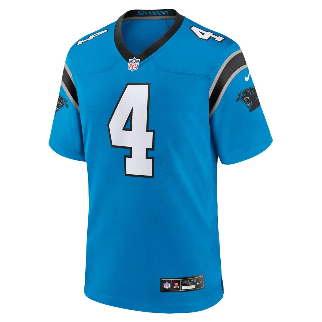 Carolina Panthers Tetairoa McMillan Blue Alternate Game Jersey | NFL Football Jersey