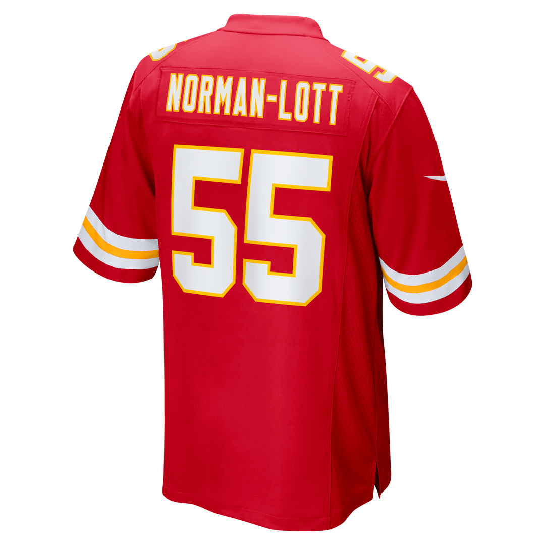 Kansas City Chiefs Omarr Norman-Lott Red Team Game Jersey | NFL Football Jersey