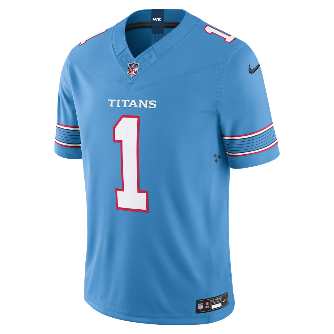 Tennessee Titans Cameron Ward Light Blue Team Vapor F.U.S.E. Stitched Limited Jersey | NFL Football Jersey