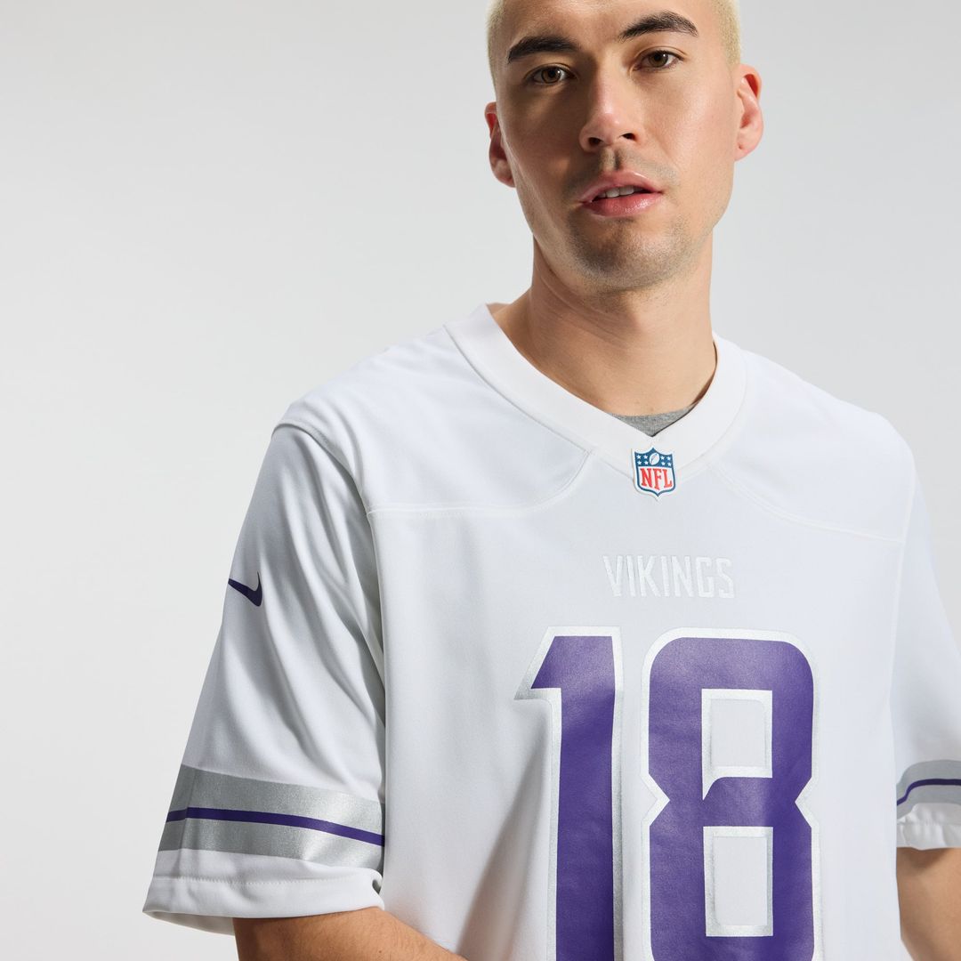Minnesota Vikings Justin Jefferson White Alternate Game Player Jersey | NFL Football Jersey