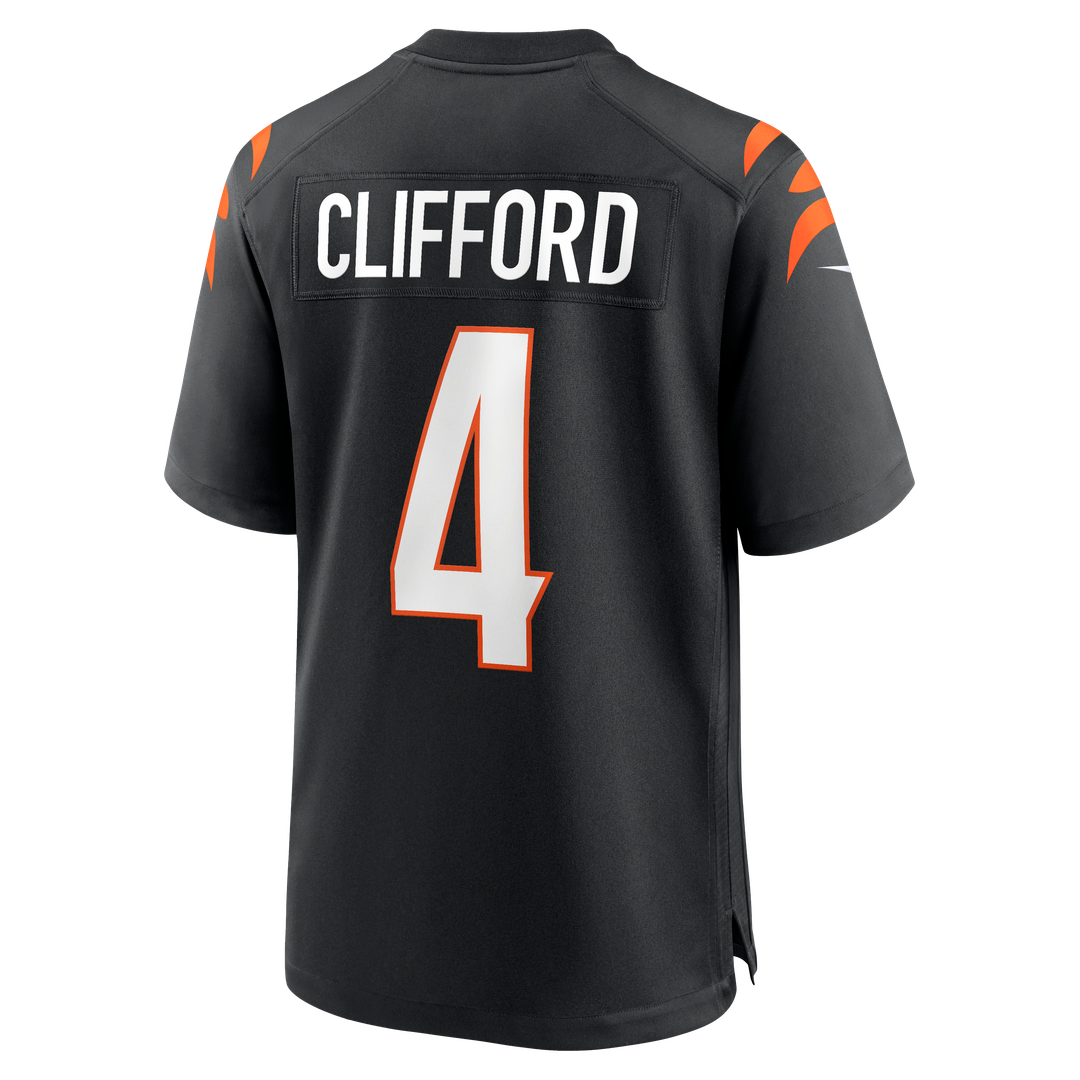 Cincinnati Bengals Sean Clifford Black Team Game Jersey | NFL Football Jersey