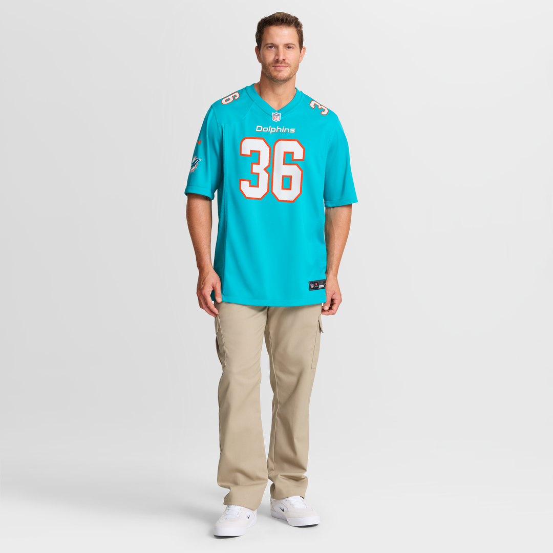 Miami Dolphins Storm Duck Aqua Game Jersey | NFL Football Jersey