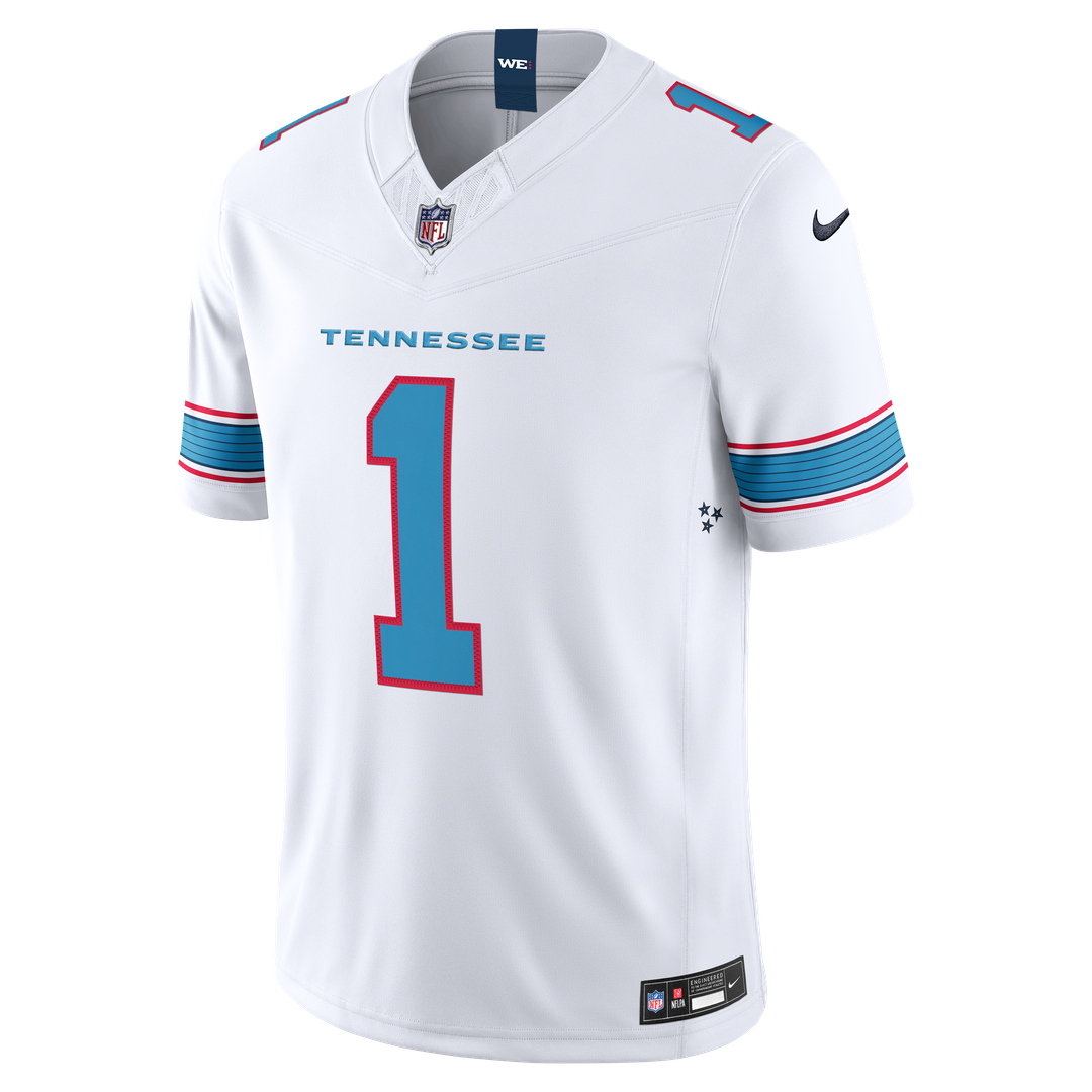 Tennessee Titans Cameron Ward Light Blue Team Vapor F.U.S.E. Stitched Limited Jersey | NFL Football Jersey