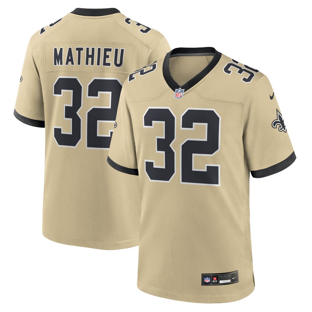 New Orleans Saints Tyrann Mathieu Black Game Jersey | NFL Football Jersey