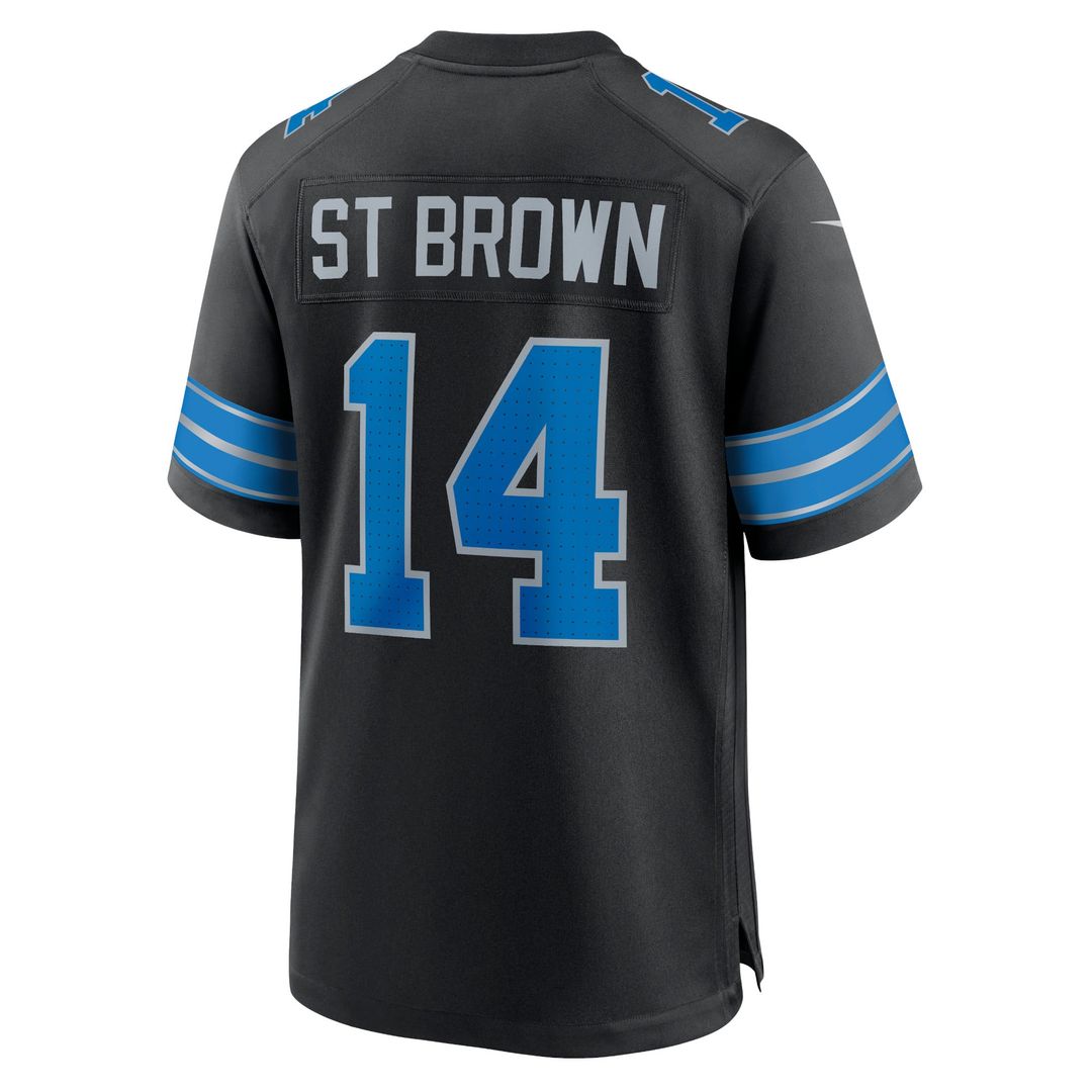 Detroit Lions Amon-Ra St. Brown Black 2nd Alternate Game Jersey | NFL Football Jersey