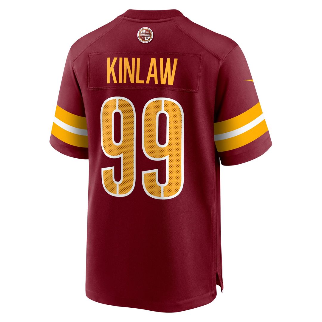 Washington Commanders Javon Kinlaw Burgundy Team Game Jersey | NFL Football Jersey