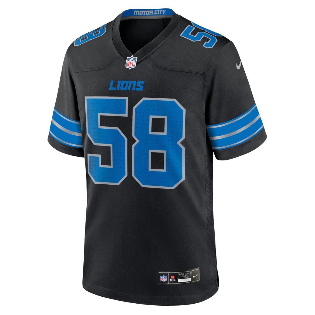 Detroit Lions Penei Sewell Black 2nd Alternate Game Jersey | NFL Football Jersey