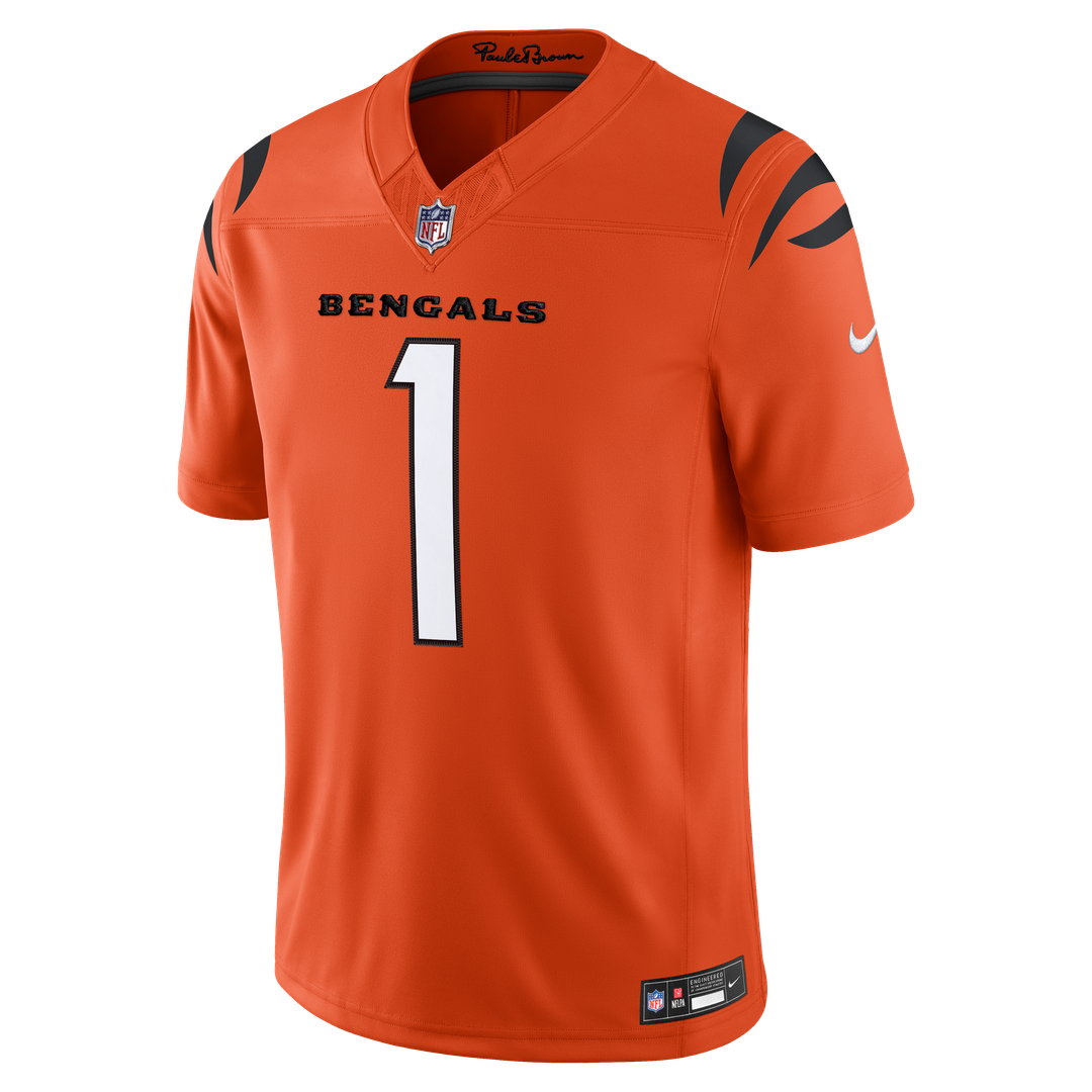 Cincinnati Bengals Ja'Marr Chase Orange Alternate Vapor F.U.S.E. Stitched Limited Jersey | NFL Football Jersey
