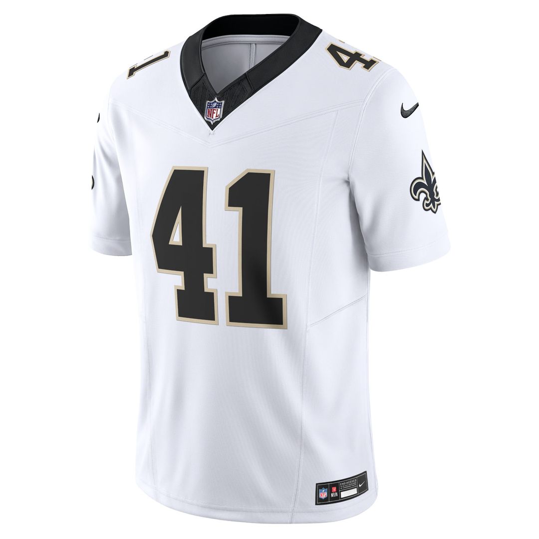 New Orleans Saints Alvin Kamara White Vapor F.U.S.E. Limited Jersey | NFL Football Jersey