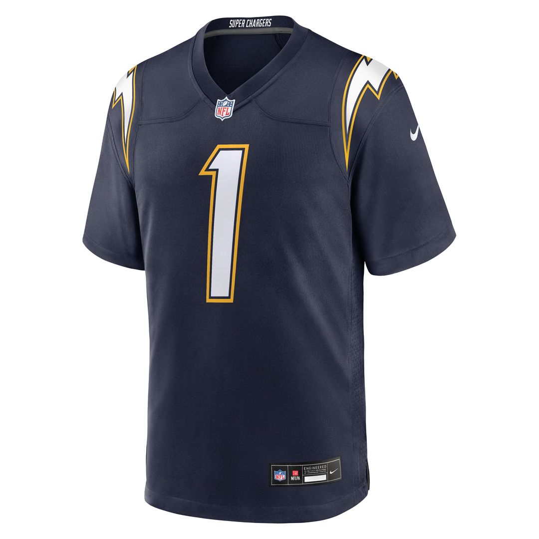 Los Angeles Chargers Quentin Johnston Gold Alternate Charger Power Game Player Jersey | NFL Football Jersey