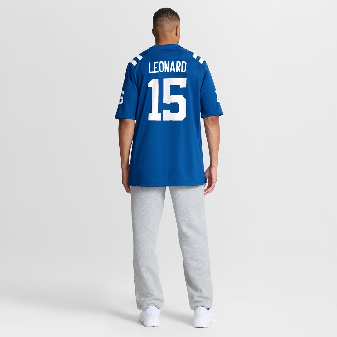 Indianapolis Colts Riley Leonard Royal Team Game Jersey | NFL Football Jersey